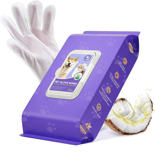 Norven™ Disposable Grooming Wipes – Fast, Easy, and No-Rinse Pet Cleaning Gloves
